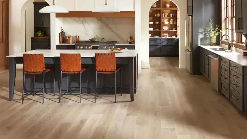 Professional buff and coat hardwood floor refinishing services