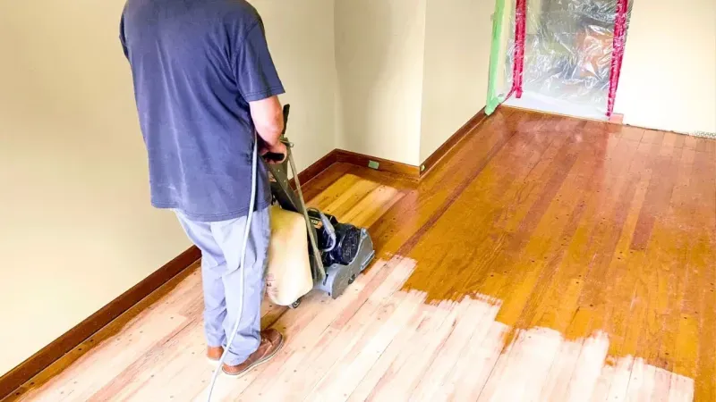 Floor restoration work